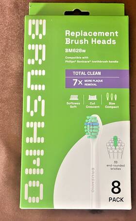 Bm628w Philips Brushmo Replacement Brush Heads For Sonicare Toothbrush 8 Pack Ne