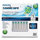 75020038296 Philips New Sonicare Intercare Replacement Brush Heads Pack Of 6 White