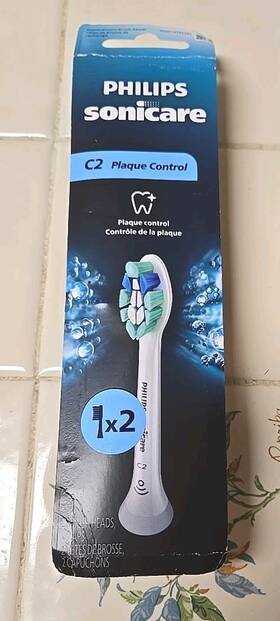 Philips Sonicare 075020114778 C2 Plaque Control Brush Heads - Genuine 2-pack For Eco-friendly Design