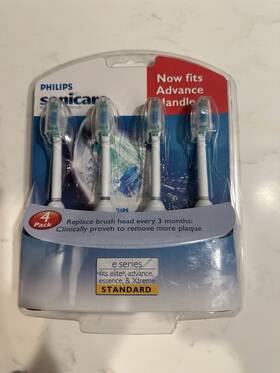 255587 Philips Sonicare E Series Standard Toothbrush Heads 4 Pk A4000 E5000 E9000 3000