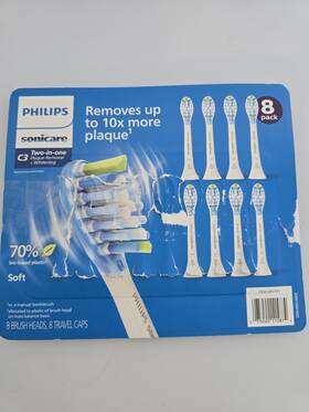 2860427 Philips Sonicare C3 Two-in-one Plaque Control 8 Replacement Brush Heads Pack