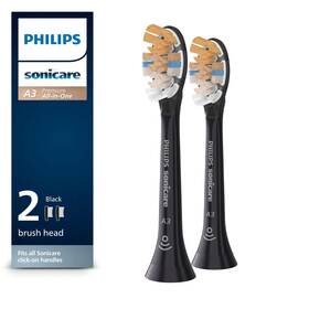 9092-95 Philips Sonicare A3 All-in-one Toothbrush 2 Pack Brush Heads Black