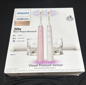 Philips Sonicare Hx9904/85 Diamondclean Smart Rechargeable Toothbrush 2 Pack Pink And White