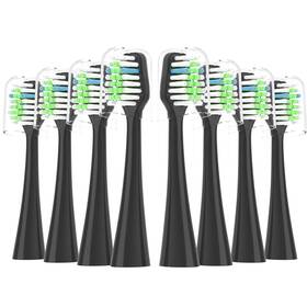 1x-ywgx-qf4c Pisonicleara Replacement Toothbrush Heads Fits For 1 Count Pack Of 8 Black 9.0/5.0