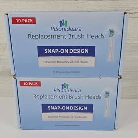 Pisonicleara Hx9023a3 Lot 2 Snap-on Brush Heads 10-pack Fits All Snap On Philips Sonicare
