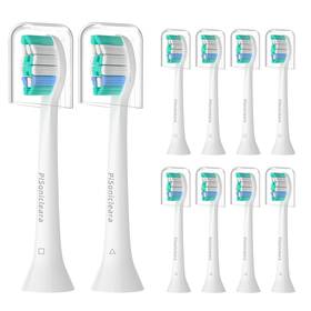 O8-hlq6-vs1z Pisonicleara Replacement Toothbrush Heads 10 1 Count Pack Of White