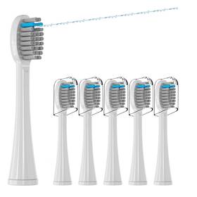 Pisonicleara Vk-mk5z-soys Replacement Toothbrush Heads 6-pc For Waterpik Sonic-fusion 2.0 Flossing Bru