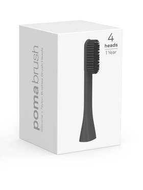 Pomabrush 751038550390 Silicone And Nylon Carbon Brush Heads 4 Count