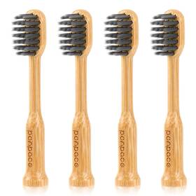 Dj241129lf-cb Ponpace Bamboo Toothbrush Heads Compatible With 1 Count Pack Of 4 Natural