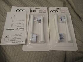 Pop Sonic 819573023008 Lot Of 2 2-pack Goplus Replacement Brush Heads