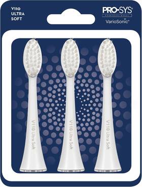 5266-759 Pro-sys White Variosonic Electric Toothbrush Replacement Head V110 Ultra Soft