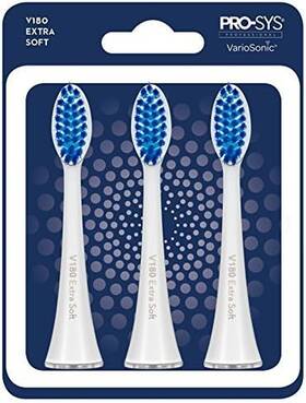 5266-777 Pro-sys White Variosonic Electric Toothbrush Replacement Heads V180 Extra Soft
