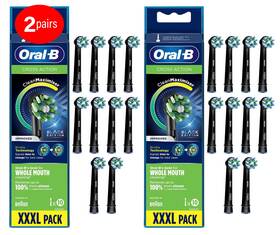 Procter & Gamble 4210201217749 2 Pairs Of 10 Count Black Oral-b Crossaction Toothbrush Heads - 16 Degree Bristl