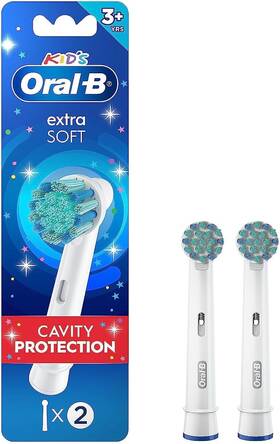 Procter & Gamble 445009134159 Oral-b Kids Extra Soft Replacement Brush Heads 2 Count Cavity Protection