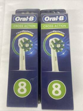 Procter & Gamble 445052846856 Oral-b Crossaction Toothbrush Head 2- Packs Of 8 Refills 16 Total