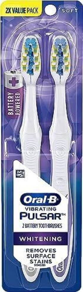 8792 Procter & Gamble Oral-b Pulsar 3d Ultra Vivid Toothbrush Twin Pack Travel Essentials