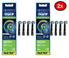 10069055127183 Procter & Gamble - Haba Hub 2 Pairs Of Oralb Cross Action Replacement Brush Heads 4 Count Black