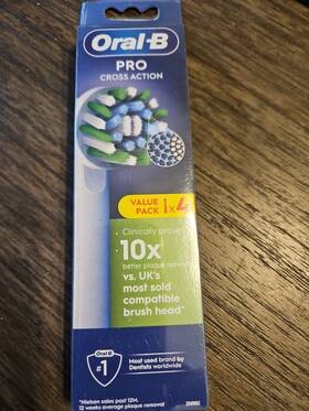 Procter & Gamble - Haba Hub 445050148150 Oral-b Cross Action Replacement Brush Heads For An Electric Toothbrush