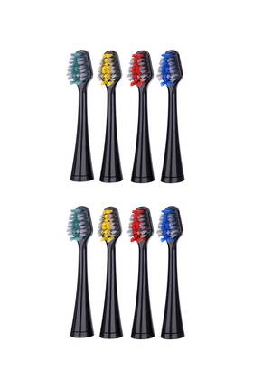 Pursonic Rbh-8bk 8 Pack Replacement Brush Heads For 1 Count Of Black