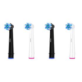 Purthmile 0l-nwxb-mbql 4pcs Electric Toothbrush Replacement Heads 1 Count Pack Of 4 Black And White