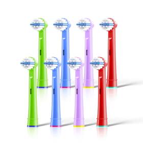 Ee-v81v-g2dk Purthmile Kids Replacement Heads Compatible With Oral 8 Count Pack Of 1 Four Colors