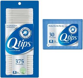 Q-tips 638876303378 Cotton Swabs 375 Count Travel-size 30 - Original With So