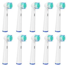 Qualiteeth 619567110093 Replacement Brush Heads Inch Compatible 10 Count Pack Of 1 White
