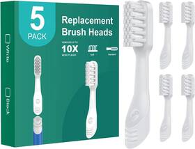 Quip 313039142161 Toothbrush Replacement Heads For 5pk Standard Adult Brush Head Refill Nib