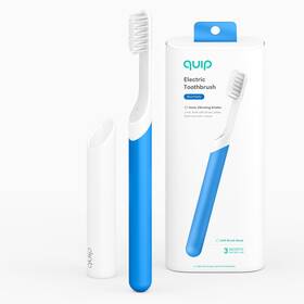3432424 Quip Adult Electric Toothbrush Full Head Built-in Timer Travel Case Blue