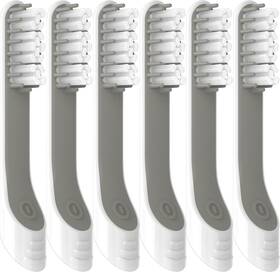 Quip 445043464489 6-pack Compatible Replacement Heads For Electric Toothbrush - White