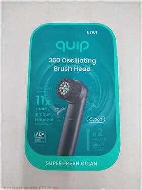 Quip 810033471100 Oscillating Brush Head Refill Black - 2pk
