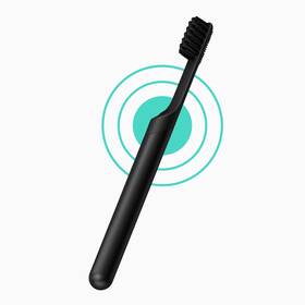 Quip 857576008196 Adult Smart Electric Toothbrush Built-in Timer Travel Case All Black