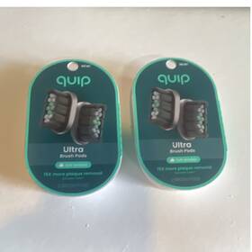 Quip 920-0209 Ultra Brush Pods Soft Bristles Black Sonic Toothbrush Replacement Head