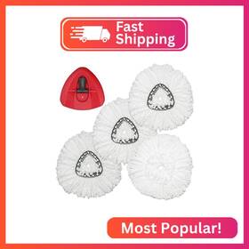 Qulable Ggh1-1 Spin Mop Replacement Head - Easywring Refills With Base Compatible O-ce