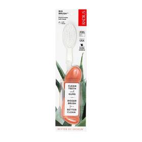 6311 Radius Toothbrush Big Brush With Replaceable Head Left Hand Coral Sparkle New-op