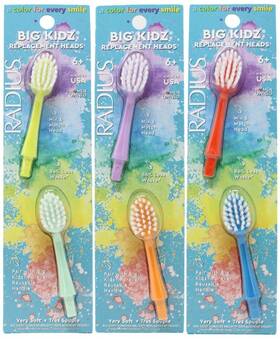 Bkh-3 Radius 1 Count Pack Of 3 Coral Blue Chartruese Mint Lavendar Tangerine