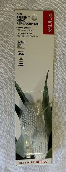 Hg2530103 Radius Idx - Big Brush Replacement Head Soft 2 Pack New In