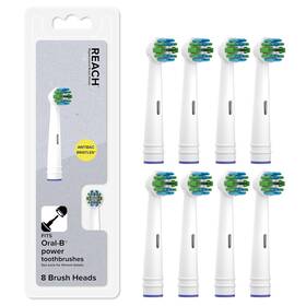 Ranir 744110517620 Reach Universal Replacement Toothbrush Heads Fits Oral-b Electric 8 Count