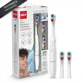 Rc1022 Rca Sonic Revolution Electric Toothbrush For Adults Battery Powered White