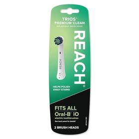 Reach 840040120319 Trios Premium Clean Replacement Heads Fits All Oral-b Io Toothbrushes Nib