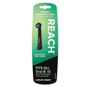Reach 840040120326 Trios Premium Clean Replacement Heads Fits All Oral-b Io Toothbrushes Nib