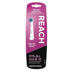 Reach 840040120395 Trios Sensitive Replacement Heads Fits All Oral-b Io Toothbrushes Nib