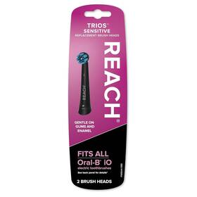 Reach 840040120401 Trios Sensitive Replacement Heads Fits All Oral-b Io Toothbrushes Nib