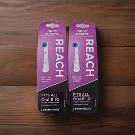 Reach Pws54a1sf1 4 Brush Heads- Trios Sensitive Soft Bristle Heads For Oral- 2 Pack
