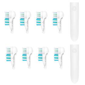 Rh8th Rhuishu 8x Electric Spin Toothbrush Heads 1 Count Pack Of 8 White
