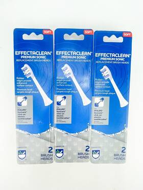 Rite Aid 011822218016 Effectaclean Premium Sonic Replacement Brush Heads 2 Ea Lot Of 3