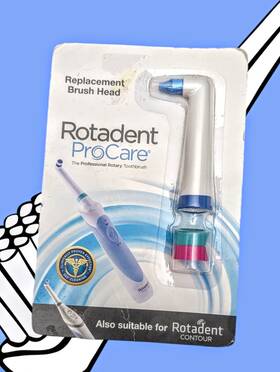 92905 Rotadent Contour Procare Replacement Brush Toothbrush Head Long Tip