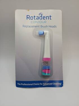 929oh Rotadent Contour Procare Replacement Brush Head Long Tip New Sealed