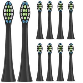 Savtmvas 647168730495 10 Pack Brush Heads Compatible With Mysmiile Electric Medium Black
