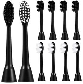 Savtmvas 647168730952 10 Pcs Toothbrush Replacement Heads For Moon Electric Adults Black